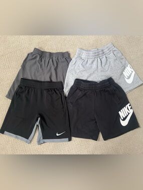 Nike Boys Black & Gray Athletic Shorts Set